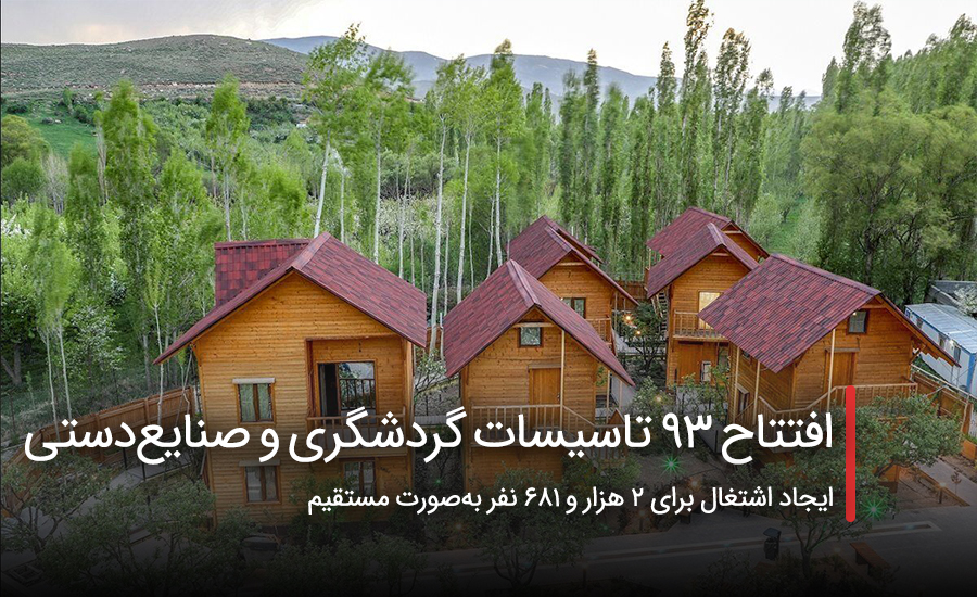 افتتاح ۹۳ تاسیسات گردشگری و صنایع‌دستی در تهران