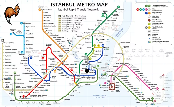 سفربازی - نقشه مترو استانبول